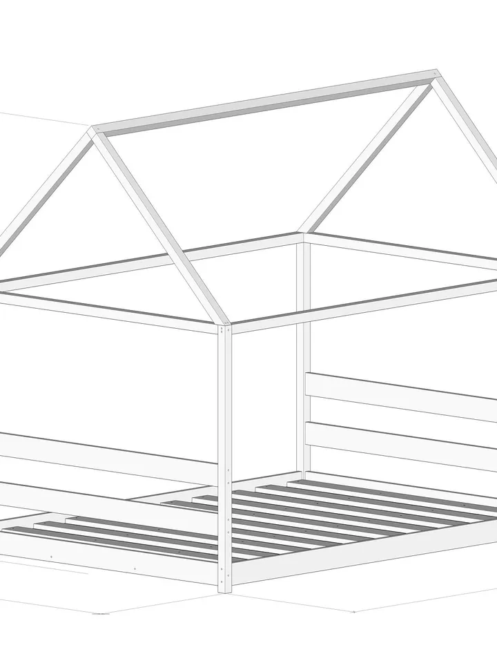 Full Bed Plan, Full Size, DIY, PDF