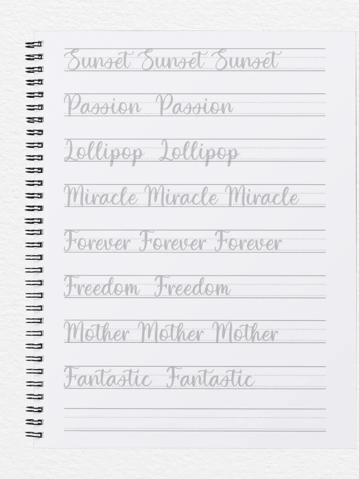 Digital Calligraphy Worksheets with Fine Brush Pen - 21 Pages