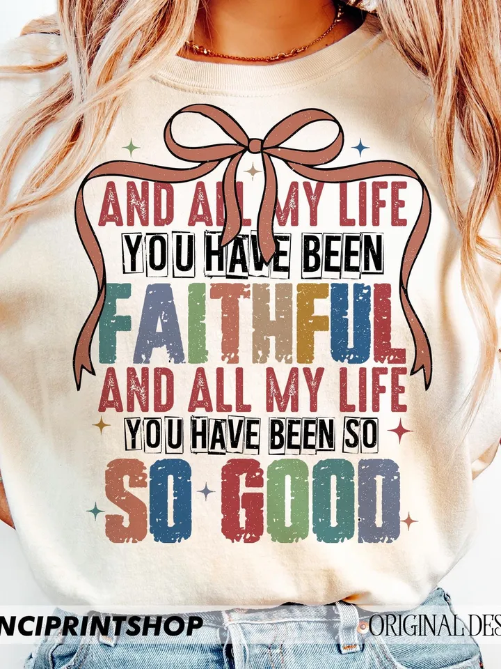 All My Life Faithful Png, Retro Christian png, Bible Verse png, Jesus png, Religious Png, Christian Sublimation, Sublimate Designs Download
