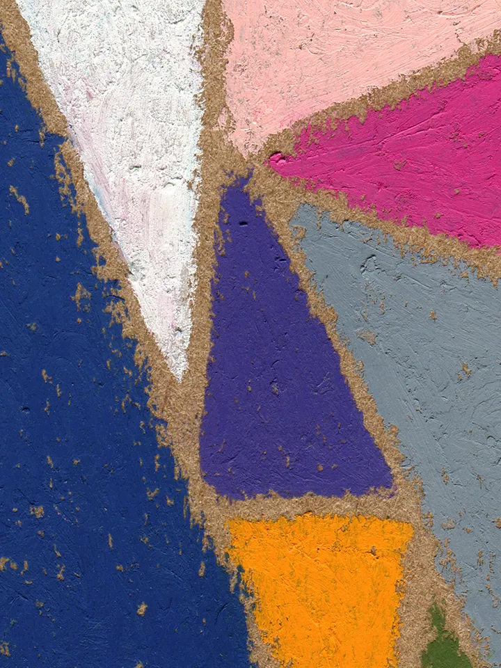 Printable pattern Abstract colored triangles, Large poster, Digital file, Home decor, Color oil pastel painting