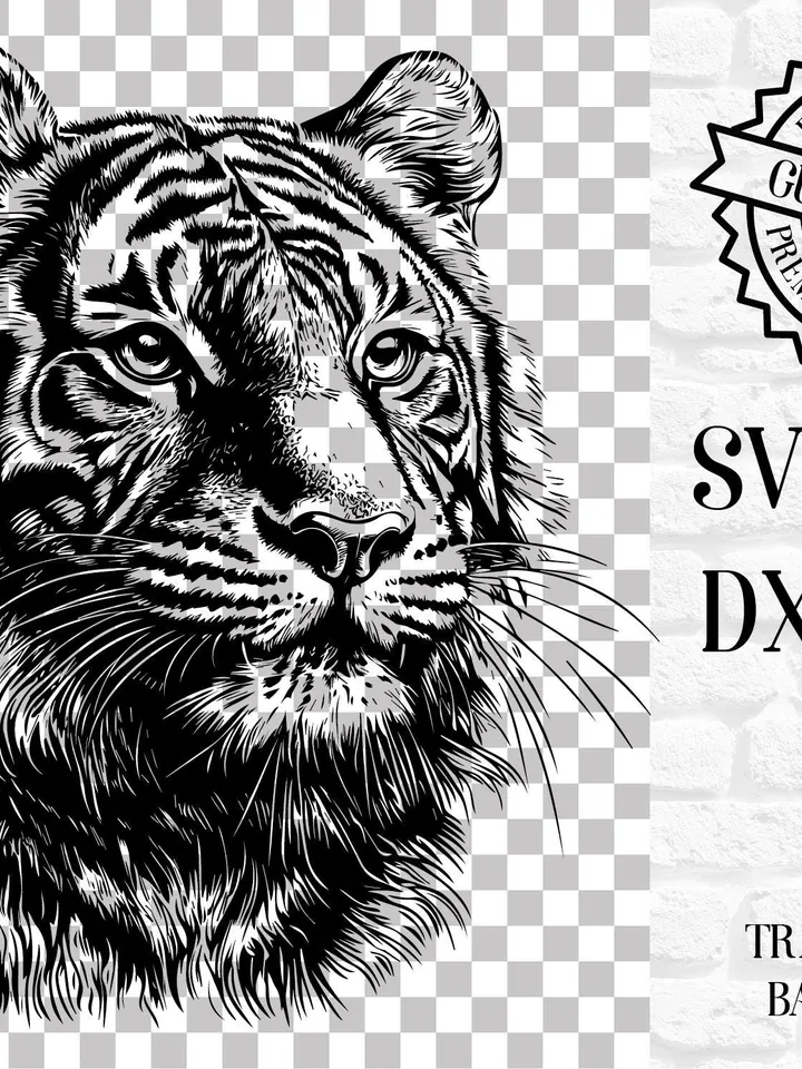 Vector 16 Tiger Design  Bundle  cute Tigress PNG for Sublimation Tiger SVG file for cricut, Wild Tiger Laser Cut file for engraving, Prints