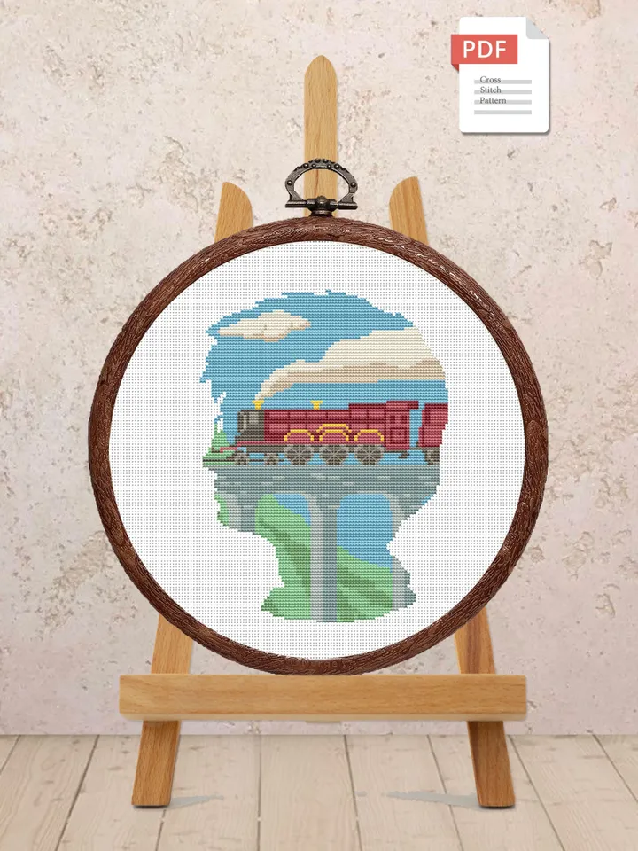 Magic Train Cross Stitch Pattern, Movies Cross Stitch Pattern, Movie Pattern, Wizard Cross Stitch Pattern, TV Cross Stitch Patterns #mv010