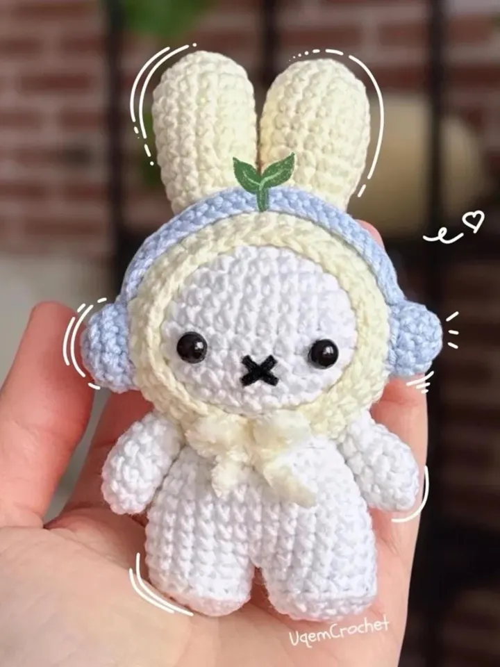 Miffy Bunny Crochet Pattern With Extra Accessories, Amigurumi PDF Tutorial, Cute DIY Plushie, Beginner-Friendly Bunny Pattern, Miffy Plushie