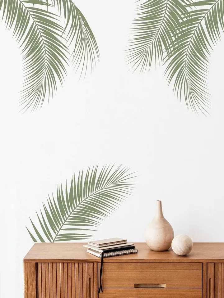 Palm Leaf Decals - Tropical Leaf Decals, Palm Leaf's Decals, Palm Leaf Stickers, Gift For Her, Wife Gift h150