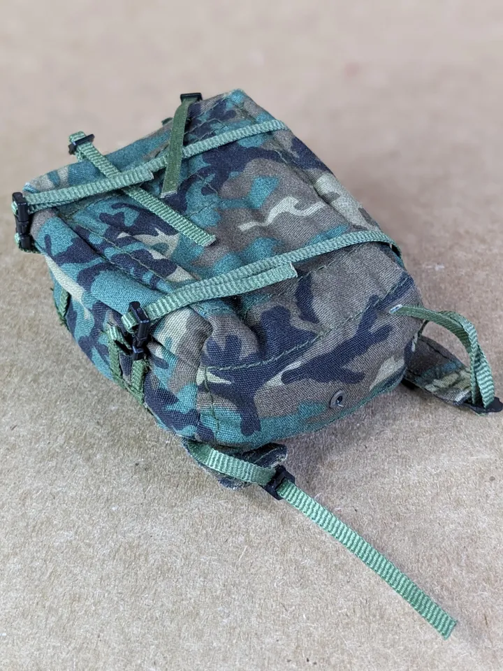 Military-style camo backpack for 12-inch fashion male dolls