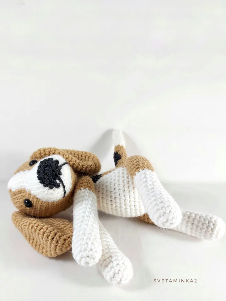 Beagle Crochet Dog Pattern Amigurumi Puppy. Digital Download. PDF.