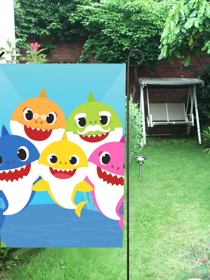 Baby Shark Garden Flag (Two Sides Printing, without Flagpole)