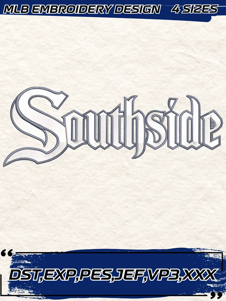 Chicago White Sox Logo Embroidery Design,MLB Embroidery Design,Machine Embroidery Design File,4 Sizes, Digital Download