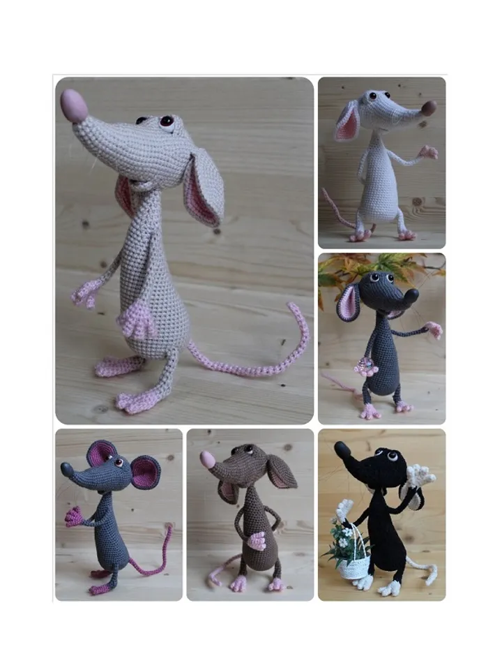 Crochet pattern rat (mouse) - digital pattern PDF