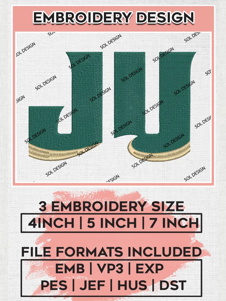 NCAA JU Dolphins College Football Team Word Logo embroidery designs, NCAA Western Michigan Broncos Logo Machine embroidery designs, NCAA Team Logo embroidery designs, NCAA Game Day Machine embroidery designs, Digital Download