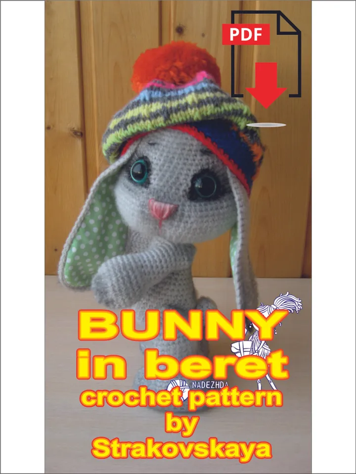 TUTORIAL: Bunny in beret crochet pattern*