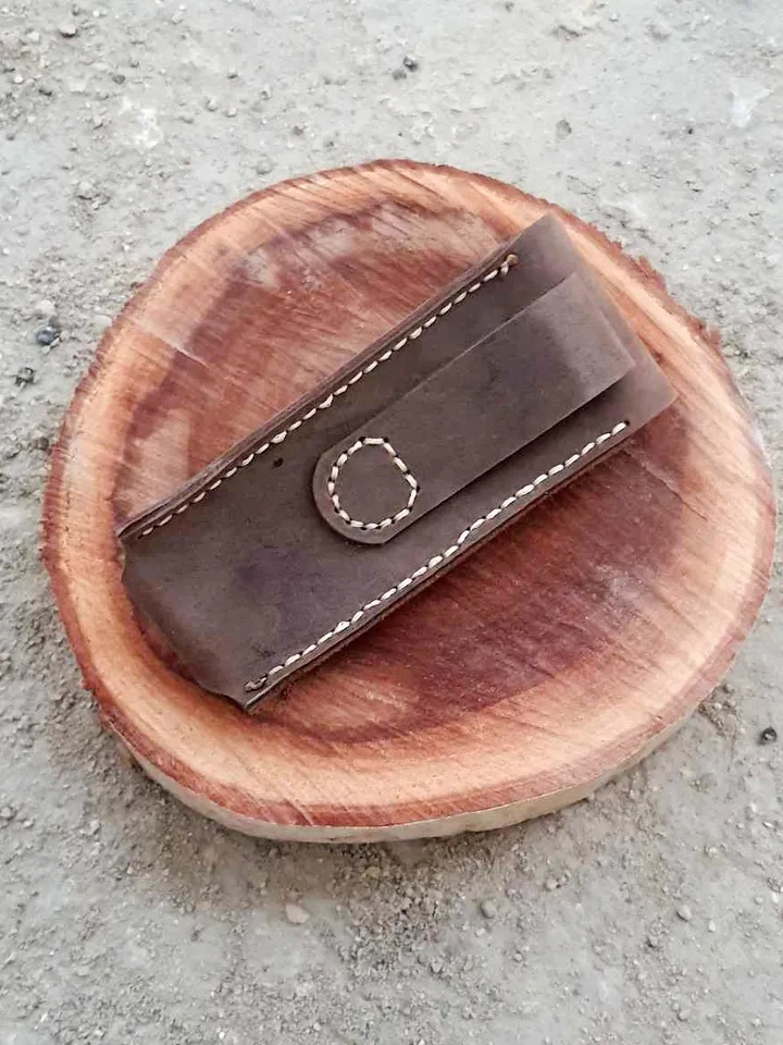 Leather Case for Opinel 7 8 9 10 knife, Knife Sheath for Opinel or similar folding knife, PDF leather sheath Belt Pouch holster PATTERN easy