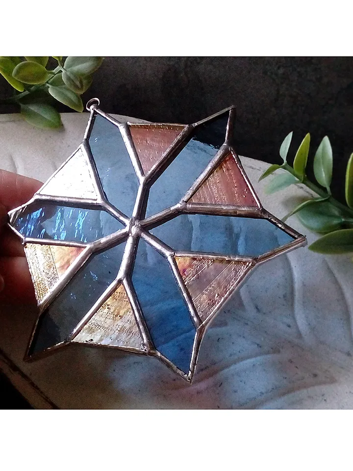 Christmas decorations, snowflake, christmas ornaments, christmas tree star, snowflake suncatcher, new year tree toy,