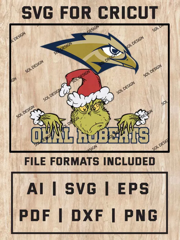 Grinch Oral Roberts Golden Eagles SVG, NCAA SVG Design, NCAA ORU Golden Eagles SVG, NCAA Oral Roberts Cricut, Christmas Svg, Grinch svg, Digital Download