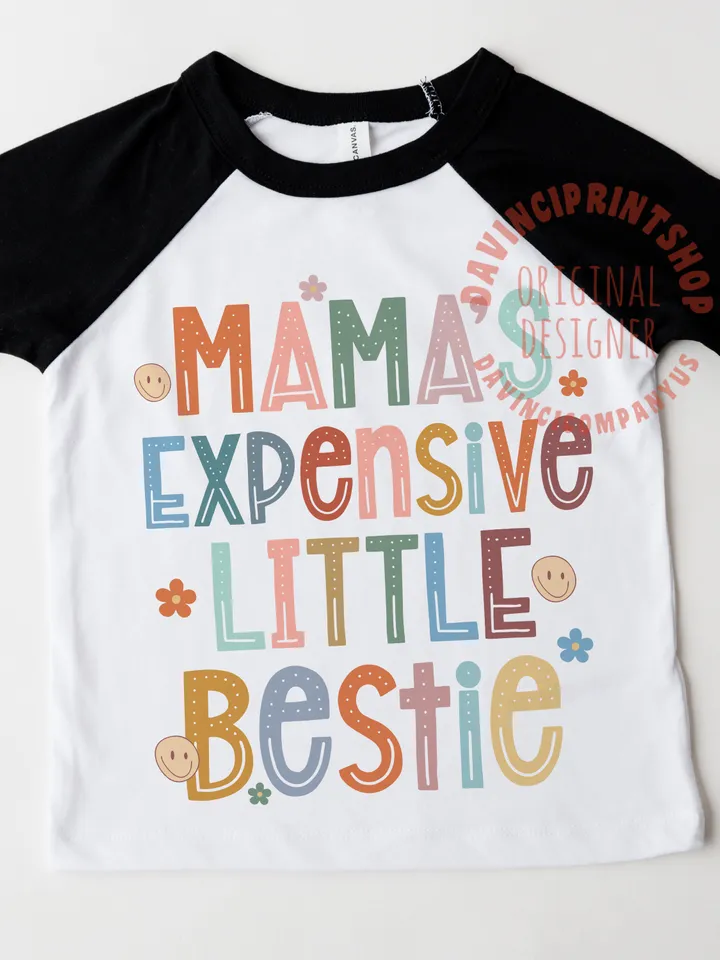 Mama's Expensive little bestie Svg Png, Retro Boho Style For Little Girl, Kids Sublimation, Toddler designs, Girl Shirt, boho svg, png