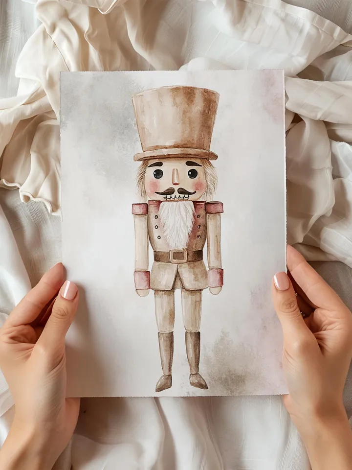 Nutcracker Nursery print, nursery decor printable wall art; kids room watercolor art; 20 images included; digital download