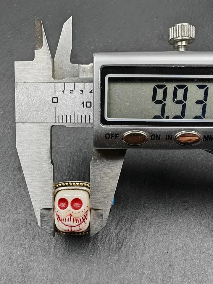 Gandhanra Unique Handmade Tibetan Silver Ring | Citipati Skull Lord Ring | Adjustable Size | Protection Jewelry Spiritual Gift
