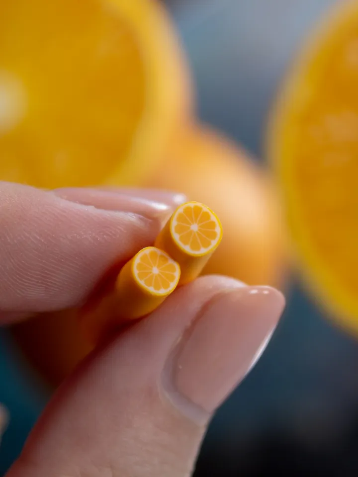 TUTORIAL Miniature polymer clay orange cane