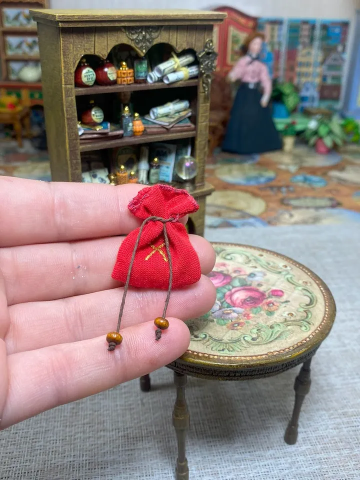 Runes for fortune telling. Dollhouse miniature. 1:12. Magic runes.