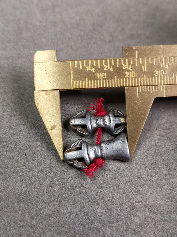 Gandhanra Handmade Tibetan Amulet Pendant,Mini Vajra and Dorje Bell, Mala Marker Bead Accessories, Made of Cold Iron