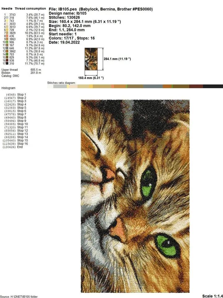 PhotoStitch Cat and Kitten machine embroidery designsdigital embroidery pattern PhotoStitch Machine embroidery motif animal embroidery