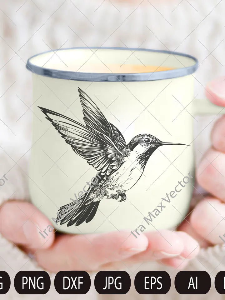 Hummingbird Svg, Hummingbird Clipart, Hummingbird Png, Hummingbird flying, Hummingbird Cut Files , Bird Silhouette, little bird,flower bird