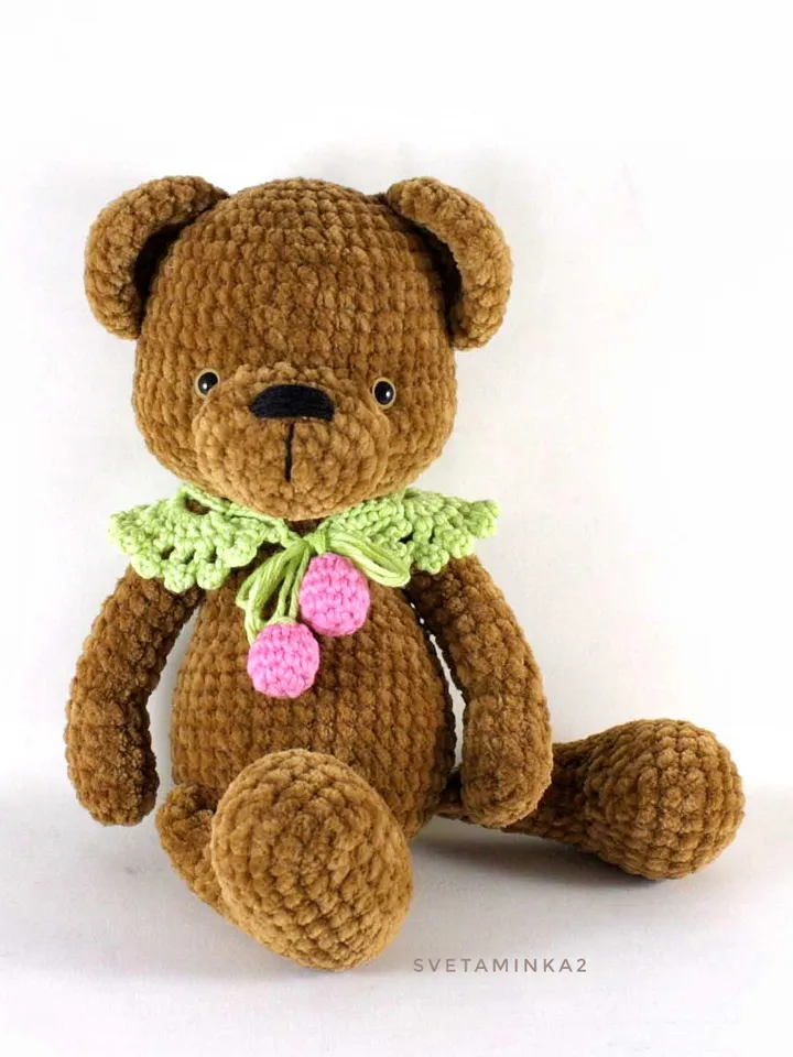 Crochet Teddy Bear Pattern. Amigurumi Plush Animal. Digital Download. PDF.