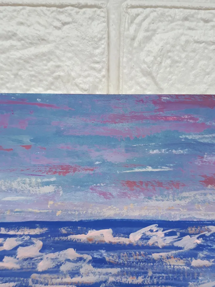 Sunset Miniature #5, Seascape Painting