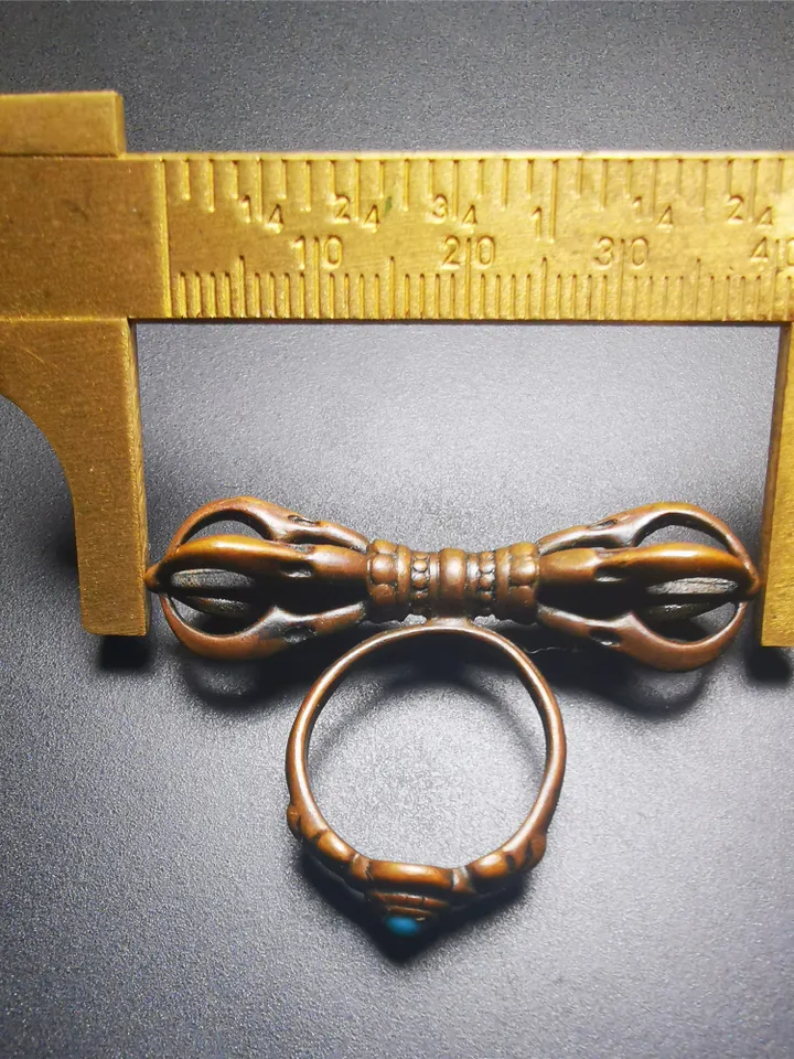 Gandhanra Handmade Tibetan Vajra Ring,Buddhist Protection Jewelry