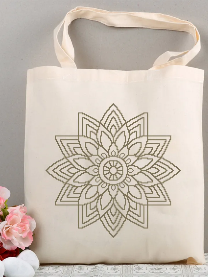 Mandala cross stitch pattern download PDF Monochrome mandala pattern digital PDF Quick cross stitch chart Floral ornament cross stitch #M61