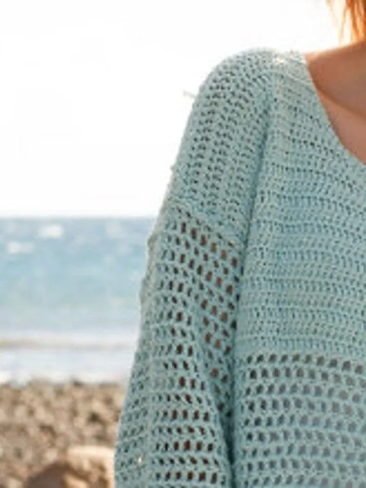 CROCHET PATTERN Sweater, crochet mesh sweater, mesh top, Instant PDF Download Beginner pattern sweater