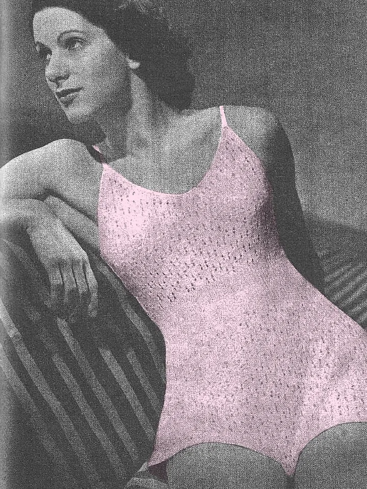Vintage Knitting Pattern 30 Cami-Knickers Women