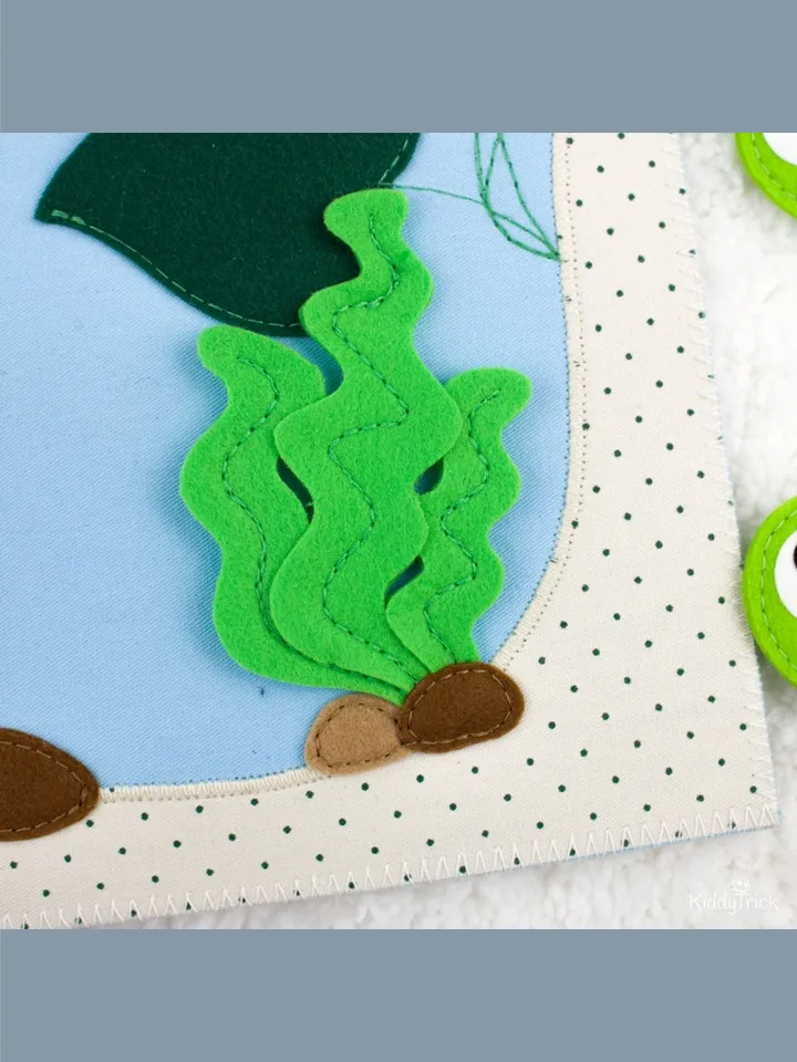 Pond with Tadpoles - Felt Busy Book Page - Sewing Pattern