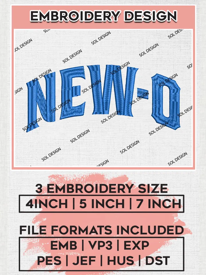 New-O Privateers Team Logo Embroidery Design Files, NCAA New Orleans Privateers Machine Embroidery, NCAA Teams, Game Day, 3 sizes, NCAA Machine embroidery designs, Digital Download