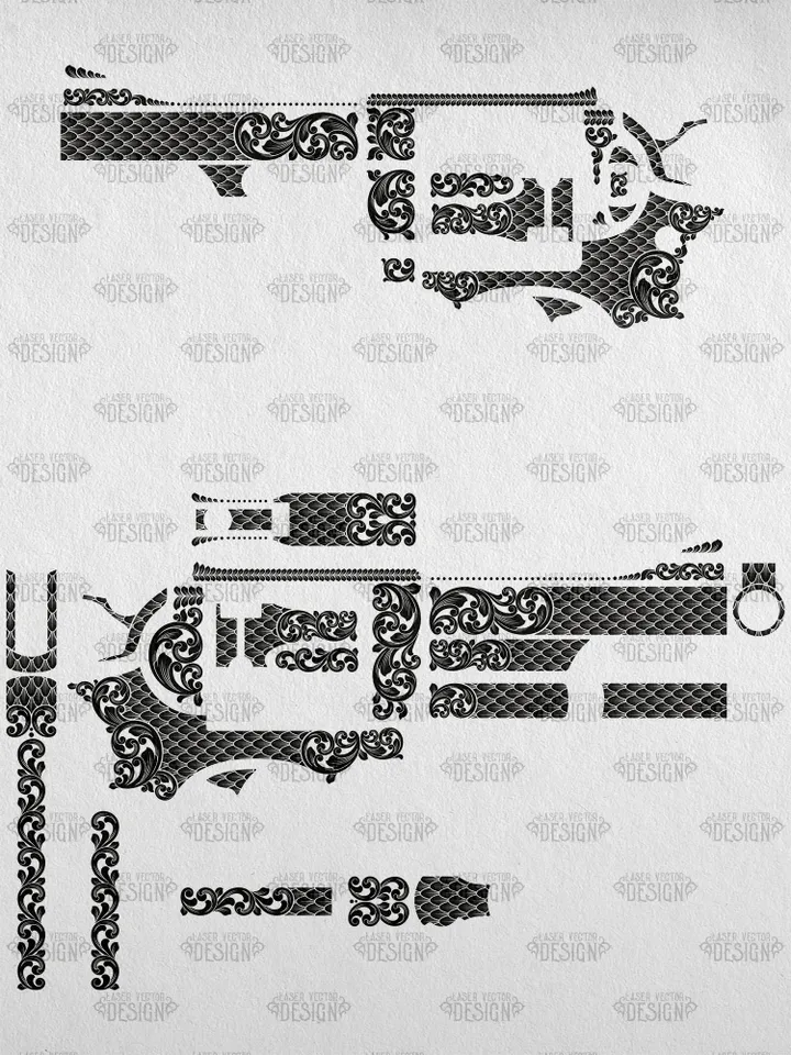VECTOR DESIGN Ruger Security-Six 4 in Scrollwork and scales
