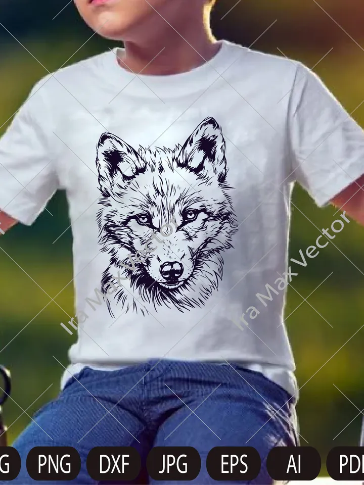 Wolf cub Face SVG File ,Little Wolf Svg , Wolf Svg , Wolf Clipart , Mountain Wolf Svg ,Wolf Shirt , Wolf Svg,little wolf