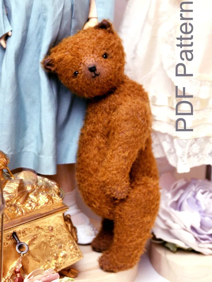 PDF Teddy Bear Pattern for 12" Alexander Valerevich The Bear/ sewing instructions/ fully jointed classic bear pattern