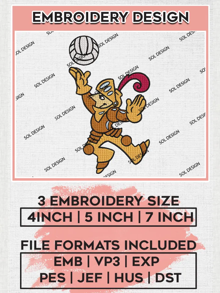 NCAA Valparaiso Crusaders Team Mascot Logo embroidery designs, NCAA Valparaiso Crusaders Logo Machine embroidery files, NCAA Team Logo embroidery designs, NCAA Game Day Machine embroidery designs, Digital Download