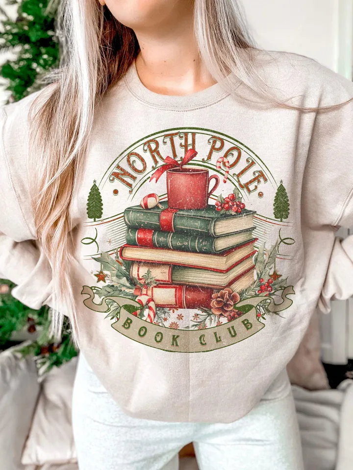 All Booked for Christmas Png, Christmas Books Png, Book Lovers Png, Christmas Teacher Png, Librarian Gift Png, North Pole Readers Png