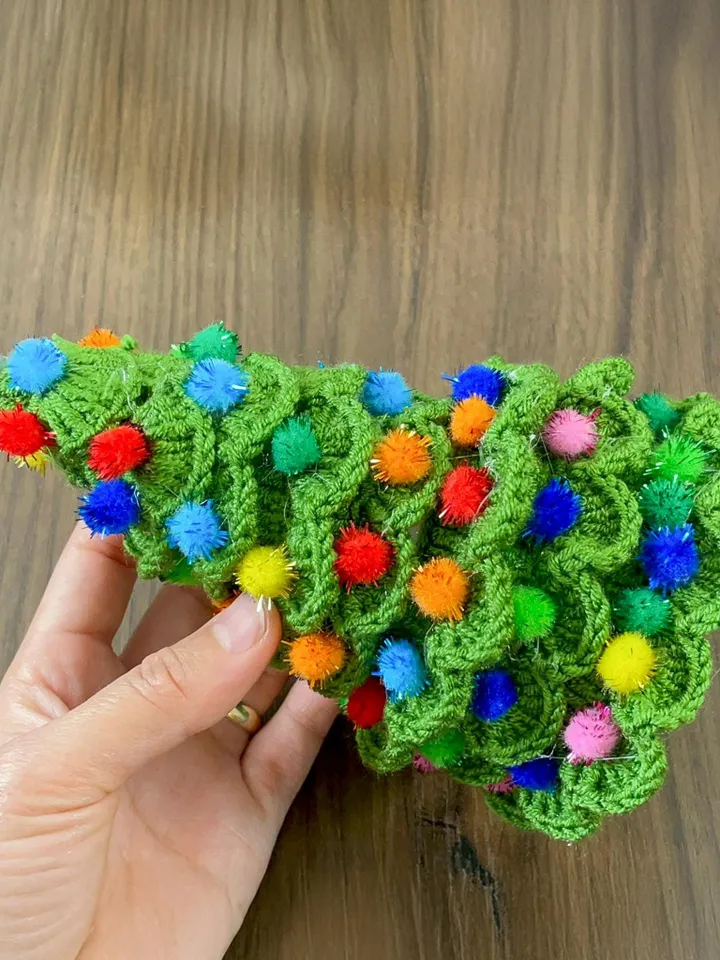 Decorated Layered Christmas Tree Crochet Pattern, DIY Handmade Holiday Ornament, Festive Crochet Home Decor PDF