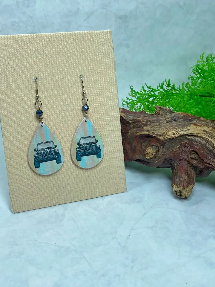 Creative handmade earrings. Bijouterie. Individual design.