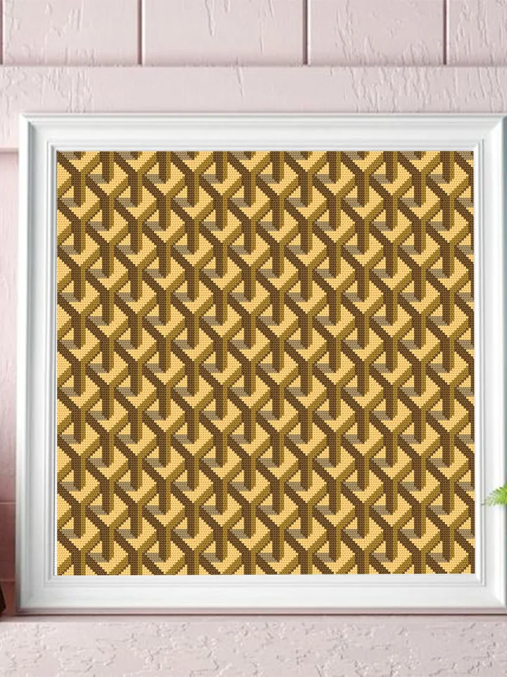 Seamless geometric cross stitch pattern PDF download Repeating pattern geometric ornament, Sampler cross stitch chart, Art deco pattern #O2