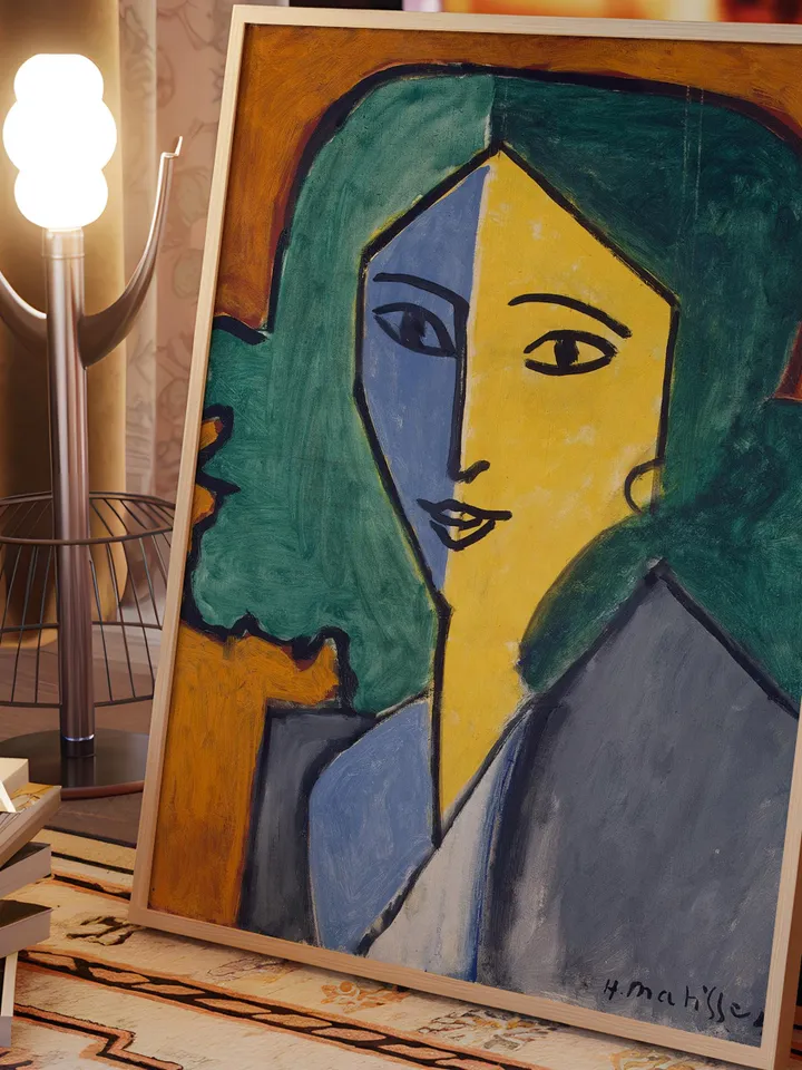 Henri Matisse Lydia Portrait Abstract Fauvist Woman Art Print, Vibrant Modern Home Decor, Classic Portrait Painting Digital Download HMS7