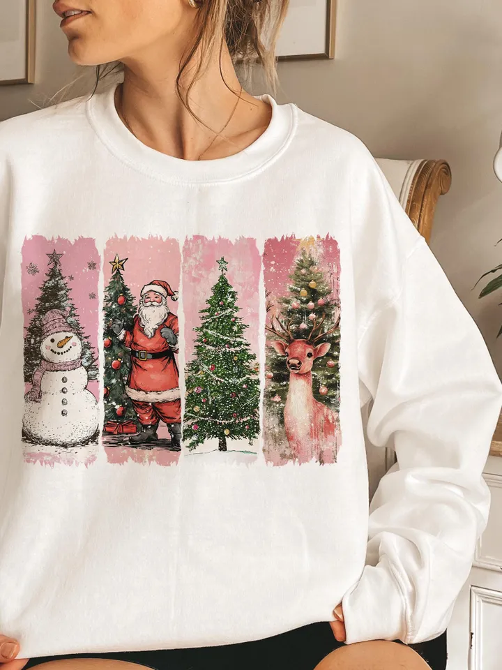 Pink Retro Christmas PNG, Christmas Shirt PNG, Vintage Christmas PNG, Santa Claus png, Pink Christmas Sublimation, Merry Christmas png