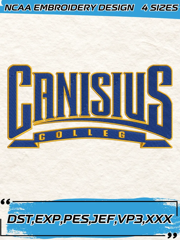 Canisius Golden Griffins Embroidery Design,NCAA Logo Embroidery Design,Machine Embroidery Design File,4 Sizes, Digital Download