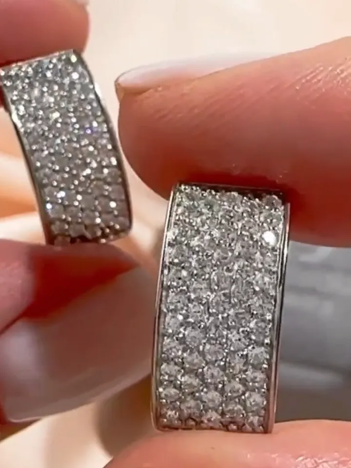 Women's earrings silver 925 with cubic zirconia