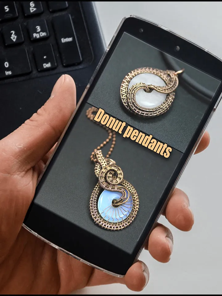Wire wrap a donut pendants tutorials PDF