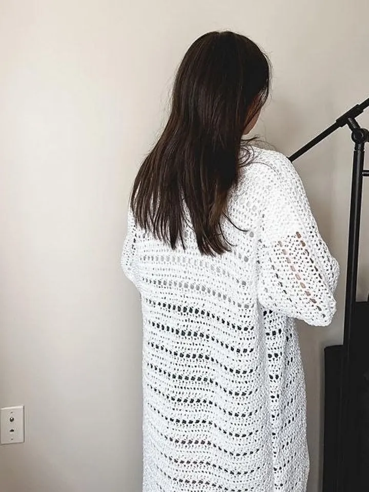 Summer cardigan crochet pattern, beach coverup crochet, kaftan crochet pattern size S/M, L/XL, 2XL/ 3XL.