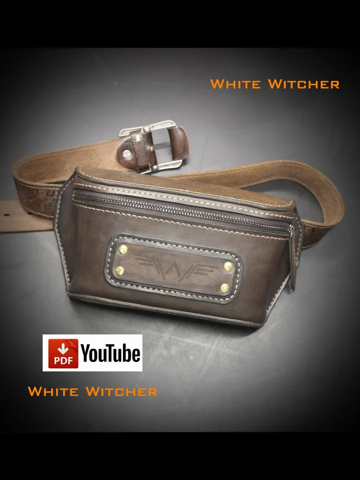 Waist bag - leather pattern / banana bag / fanny pack / bum bag.BG36