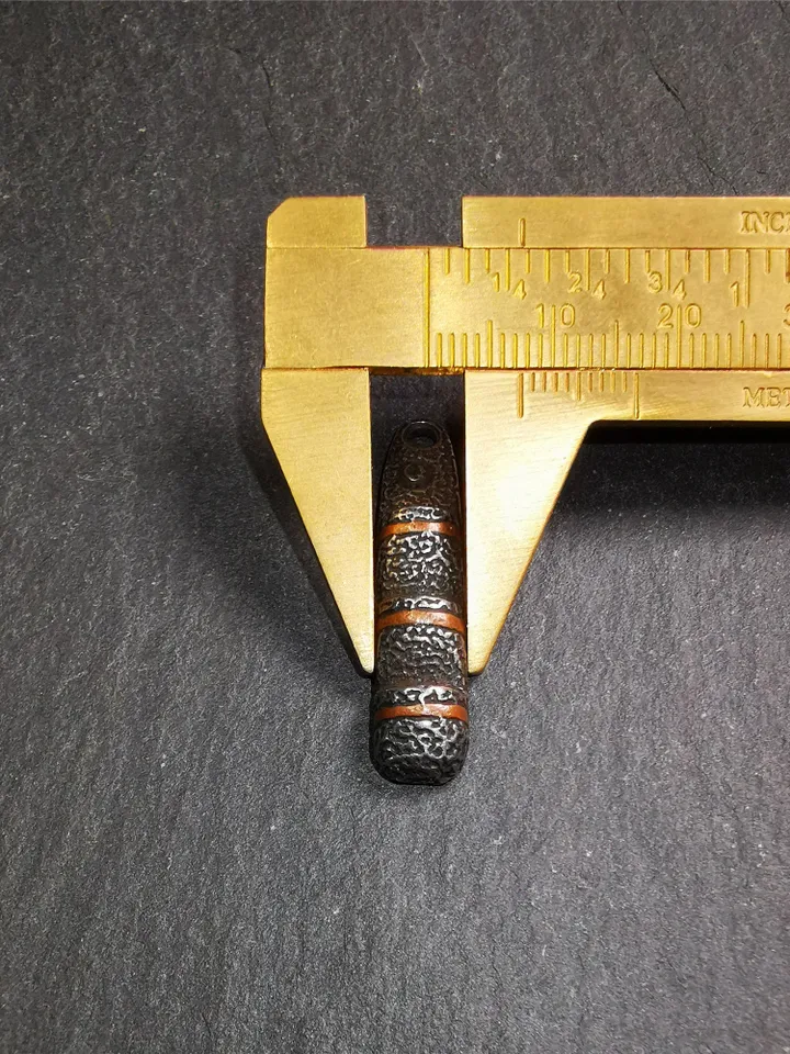 Gandhanra Handmade Tibetan Amulet Pendant,Tibetan Ladder of Heaven, Made of Cold Iron,1.38"